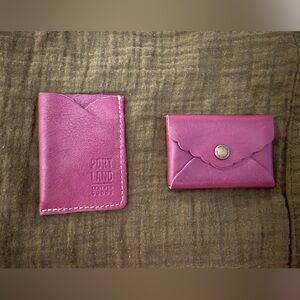 Portland leather card wallet and mini daisy wallet